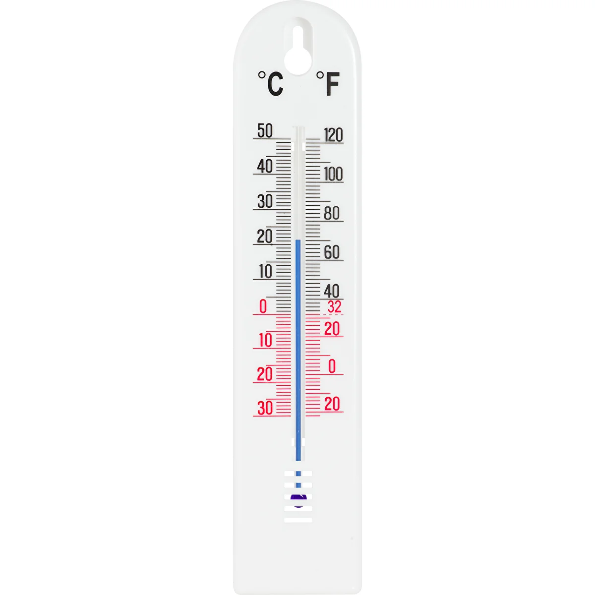Universāls balts termometrs (-30°C līdz +50°C) 20cm