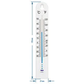 Universālais termometrs (-30 līdz +50°C), 17 cm, balts – photo 2