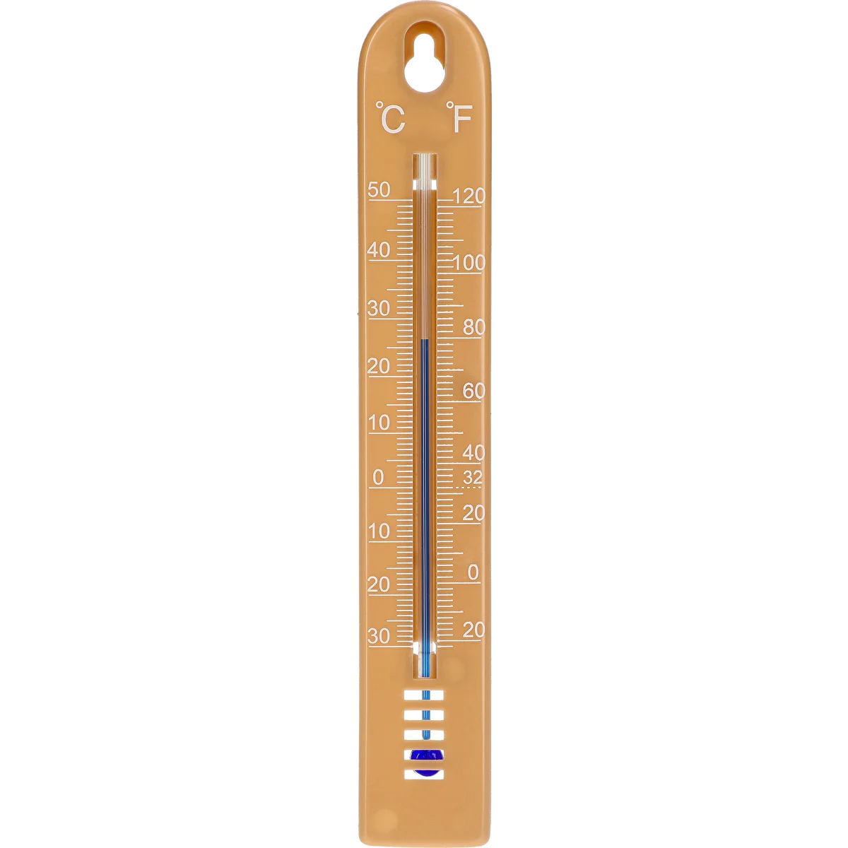 Universāls termometrs (-30 līdz +50 °C), 17 cm, gaiši brūns