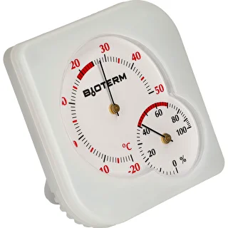 Iekštelpu bimetāla termometrs ar higrometru (-20 līdz +50°C), balts – photo 2