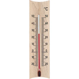 Koka telpu termometrs (-20 līdz +50°C), gaiši brūns, 15 cm