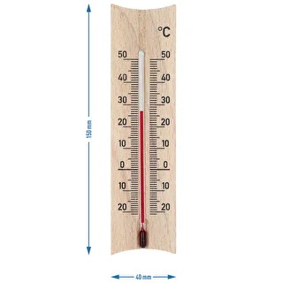 Koka telpu termometrs (-20 līdz +50°C), gaiši brūns, 15 cm – photo 5