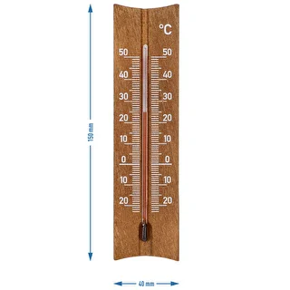 Koka telpu termometrs (-20 līdz +50 °C), tumši brūns, 15 cm – photo 5