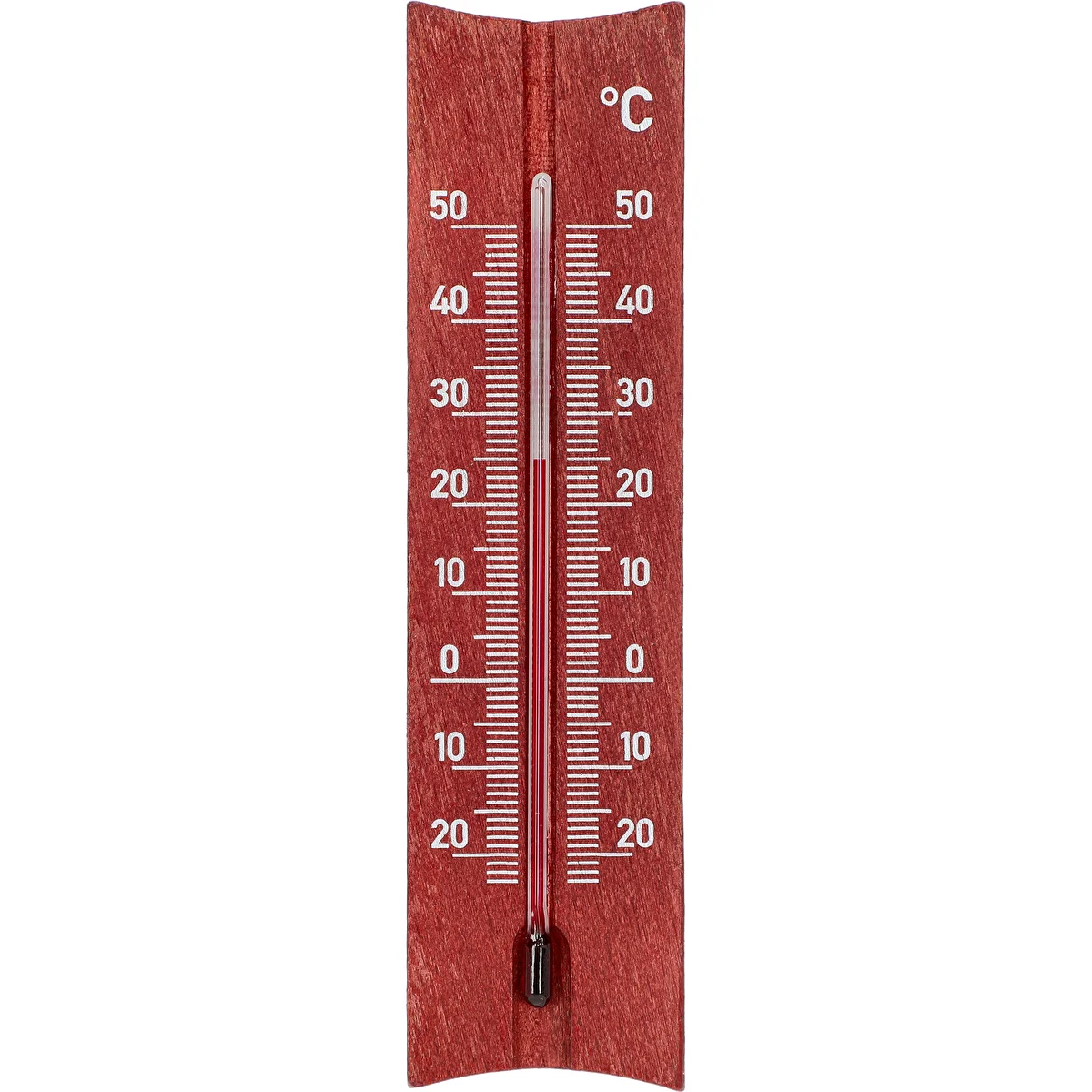 Koka istabas termometrs (-20 līdz +50 °C), mahagonkrāsas, 15 cm