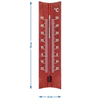 Koka istabas termometrs (-20 līdz +50 °C), mahagonkrāsas, 15 cm – photo 5