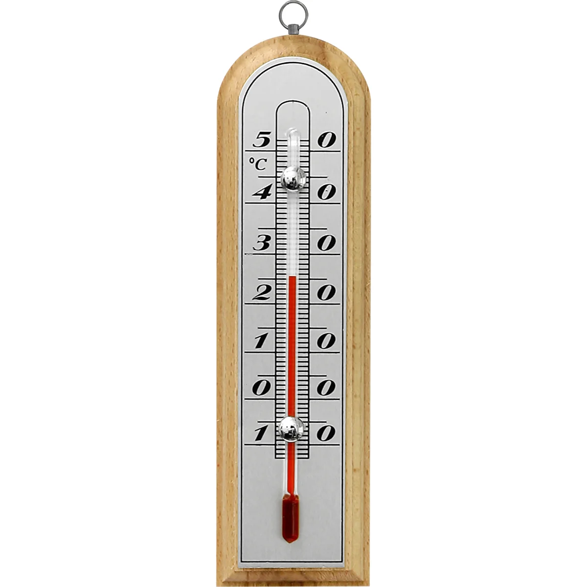 Istabas termometrs ar sudrabkrāsas skalu (-10°C līdz +50°C) 16cm asorti