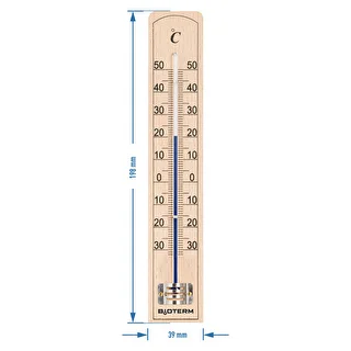Telpas termometrs ar pastiprinātu kapilāra aizsardzību (-30 °C līdz +50 °C), 20 cm – photo 2