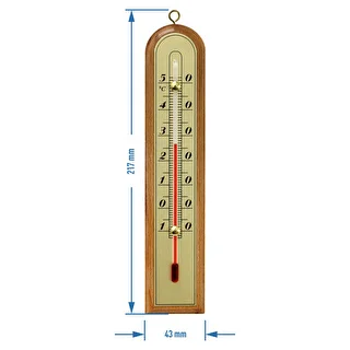 Istabas termometrs ar zelta skalu (-10°C līdz +50°C), 22 cm, asorti – photo 2