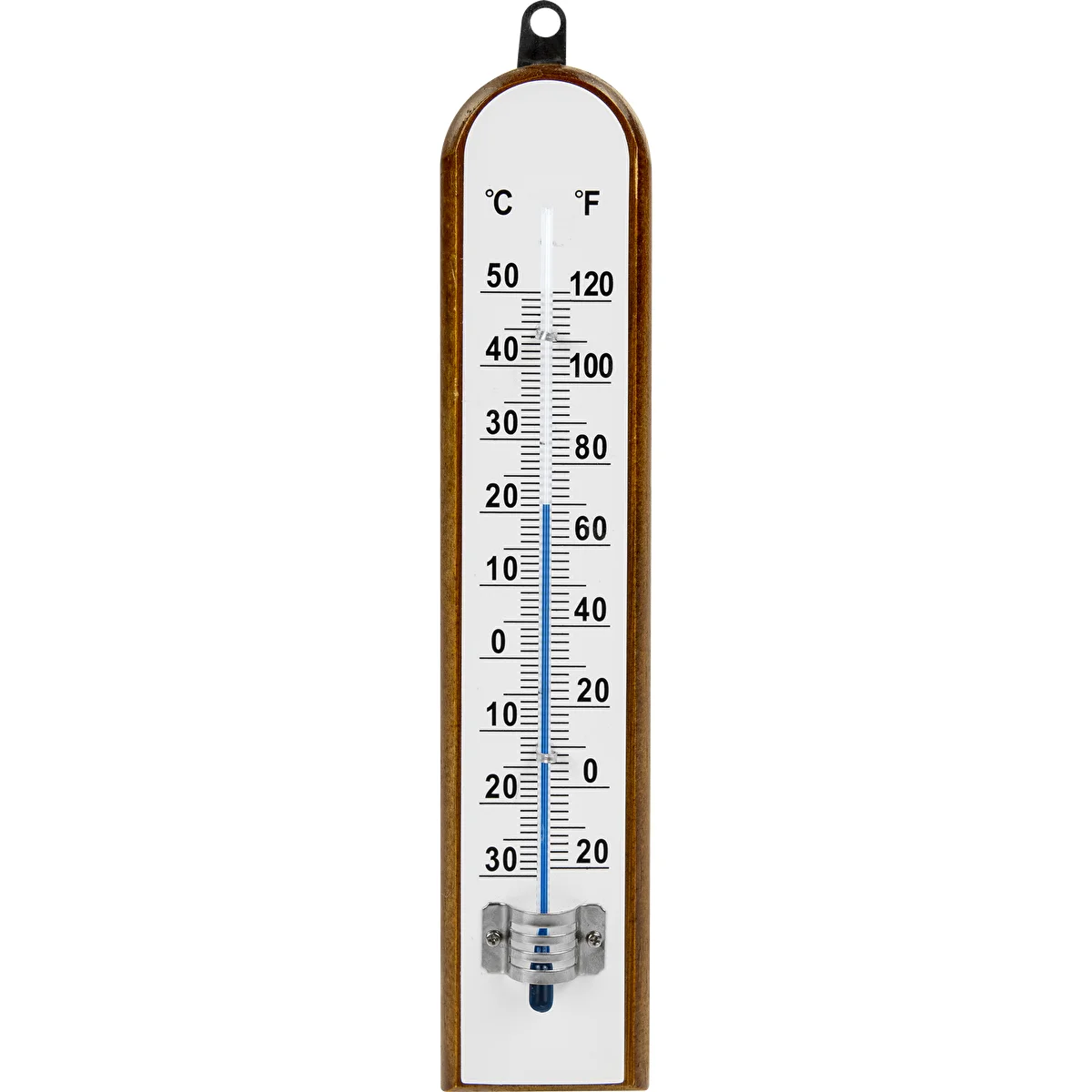 Istabas termometrs ar baltu skalu (-30°C līdz +50°C) 20 cm
