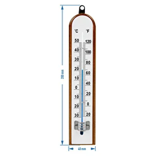 Istabas termometrs ar baltu skalu (-30°C līdz +50°C) 20 cm – photo 2