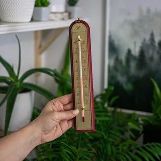 Istabas termometrs ar zeltkrāsas skalu (-10°C līdz +60°C) 28cm mikss – photo 6