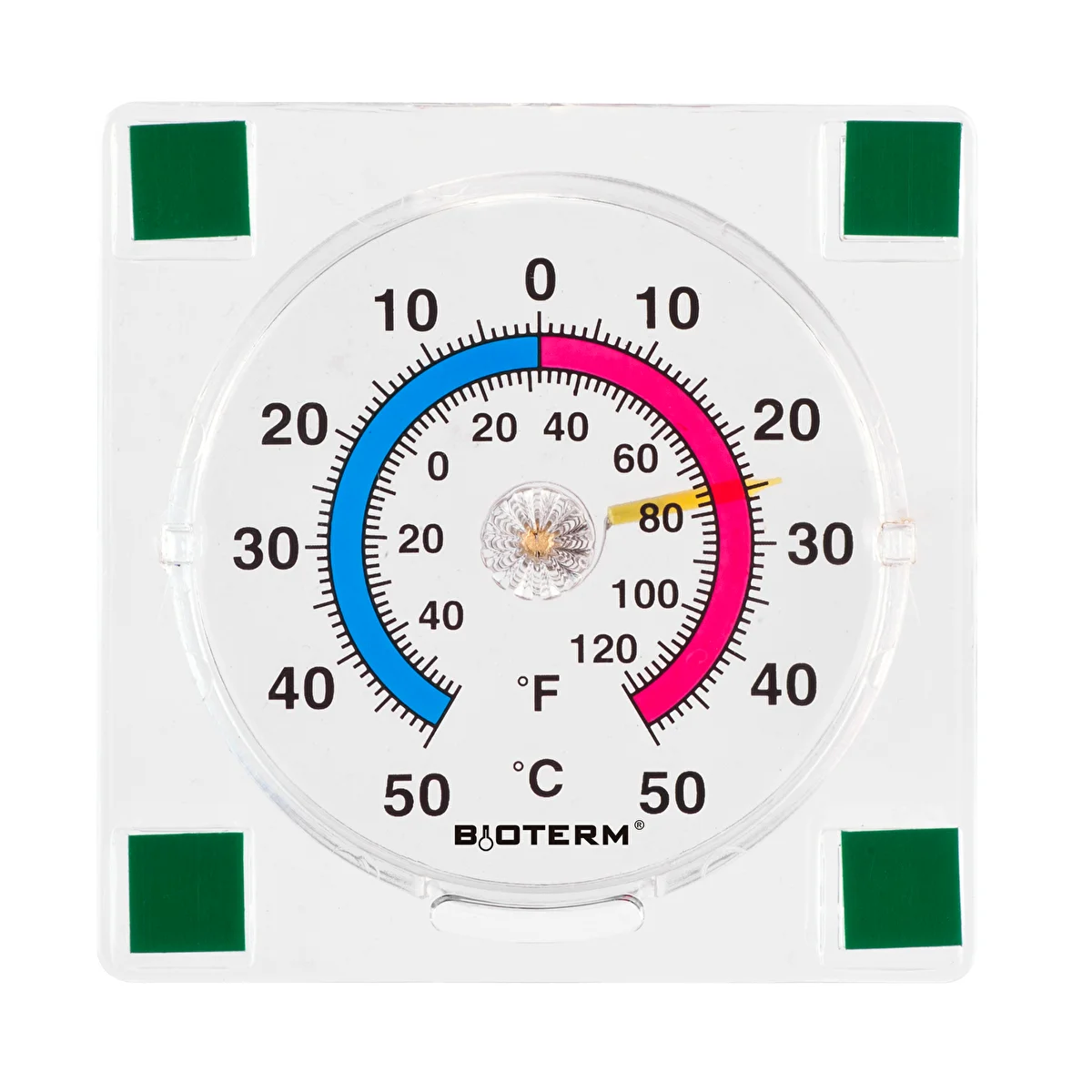 Universāls caurspīdīgs, pašlīmējošs termometrs (-50 °C līdz +50 °C)