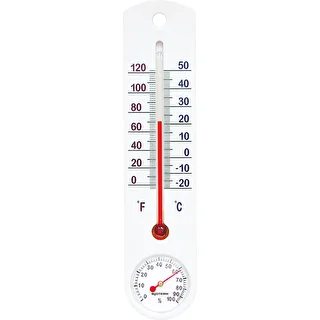 Universāls balts termometrs ar higrometru (-20 °C līdz +50 °C) 25 cm – photo 1