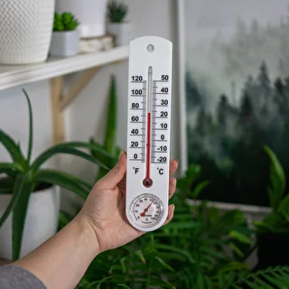 Universāls balts termometrs ar higrometru (-20 °C līdz +50 °C) 25 cm – photo 3