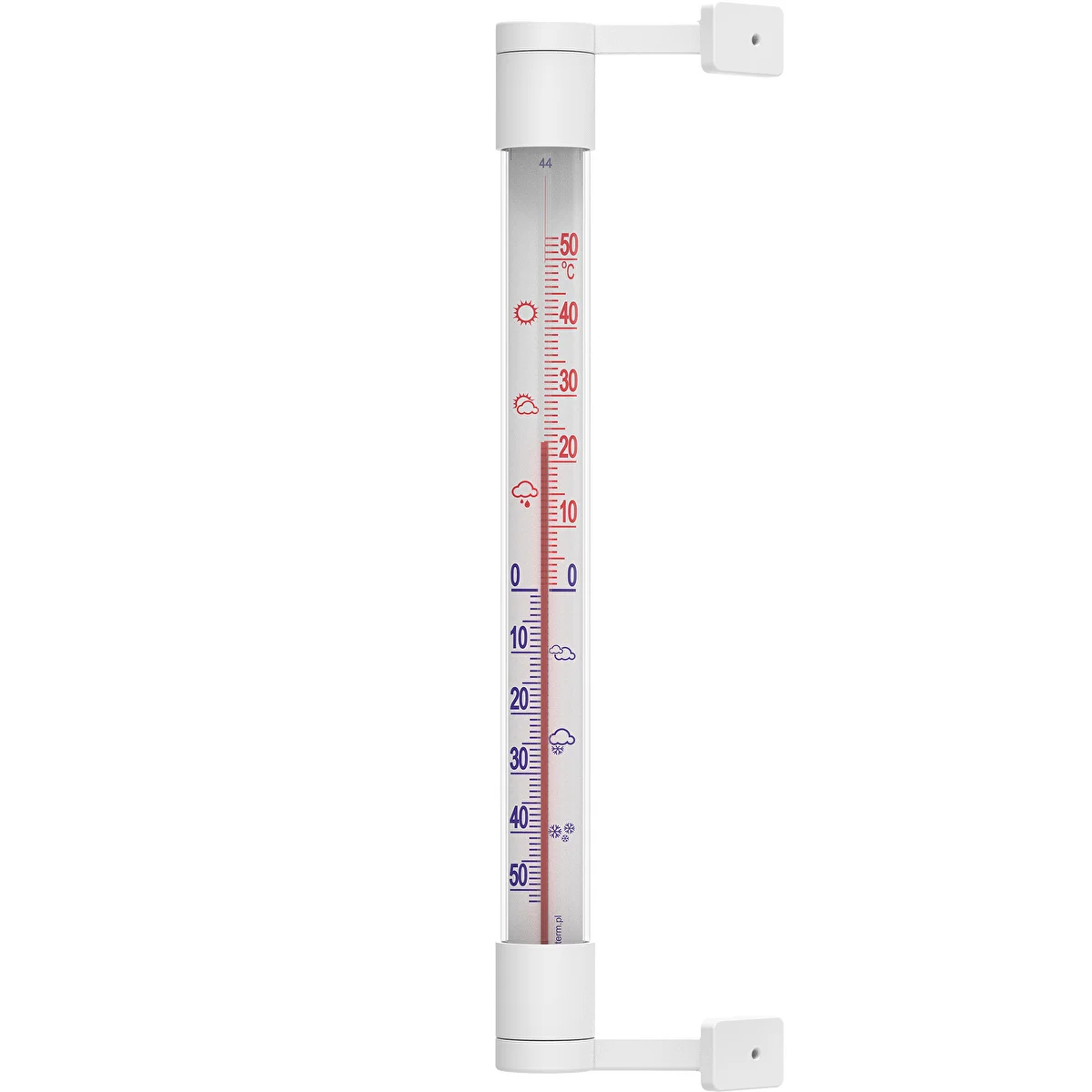 Balts āra termometrs (-50°C līdz +50°C) 22 cm
