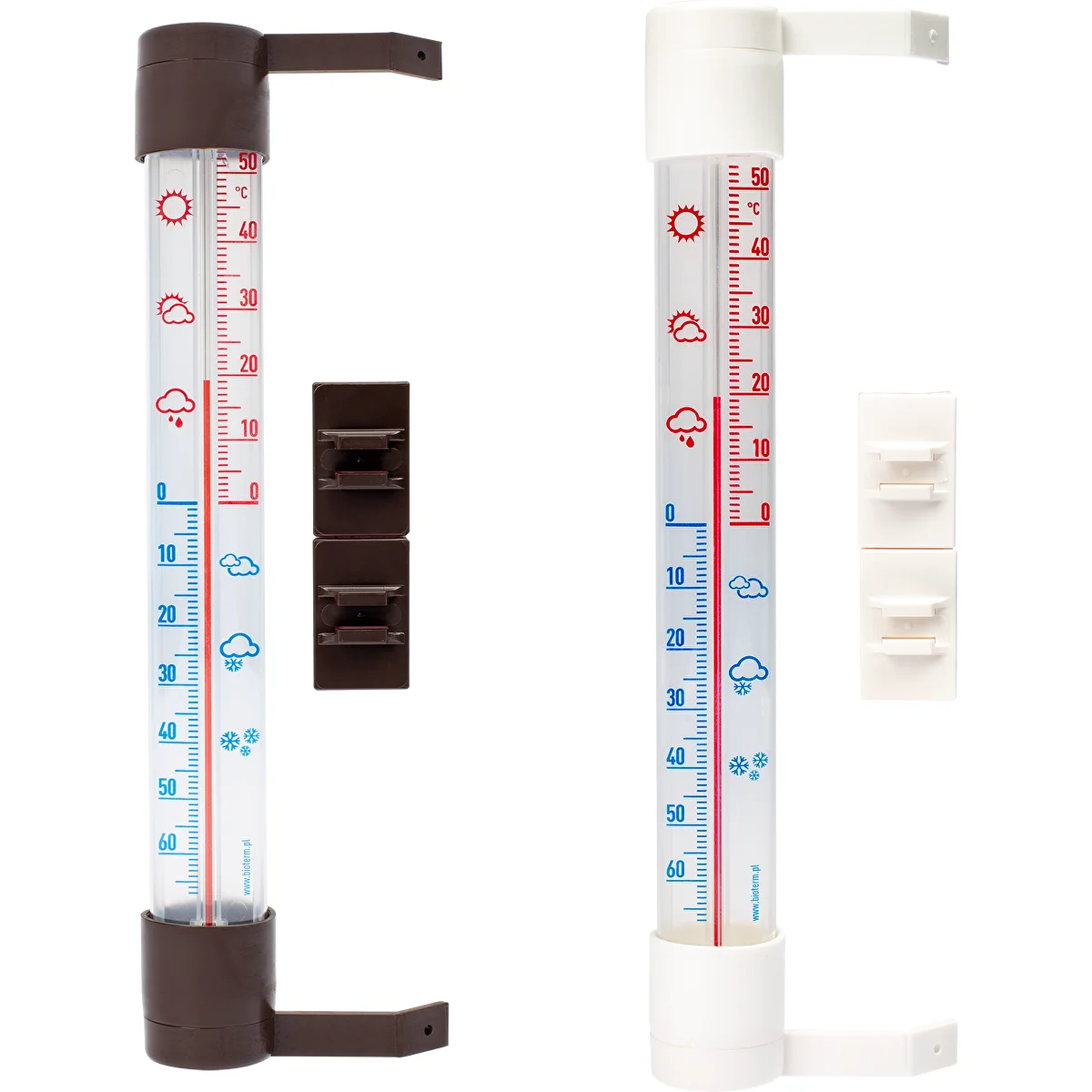 Āra termometrs ar caurspīdīgu skalu (-70 °C līdz +50 °C) 23 cm mix