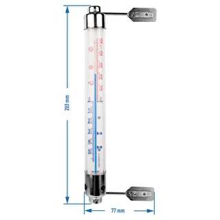 Ārējais termometrs ar metāla ietvaru (-50°C līdz +50°C) 20 cm – photo 2