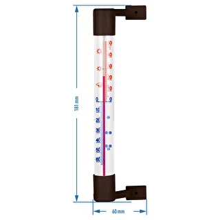 Āra termometrs brūns (-50°C līdz +50°C) 18 cm – photo 3