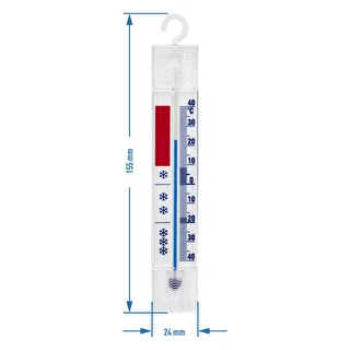 Termometrs ledusskapjiem un saldētavām (-40 °C līdz +40 °C) 15 cm – photo 3