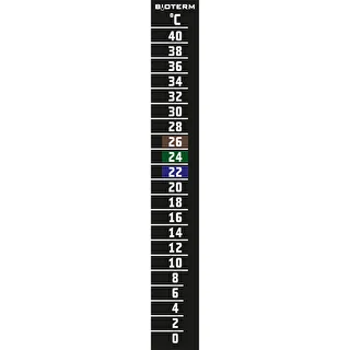 Šķidrkristālu termometrs (0°C līdz +40°C) 15 cm