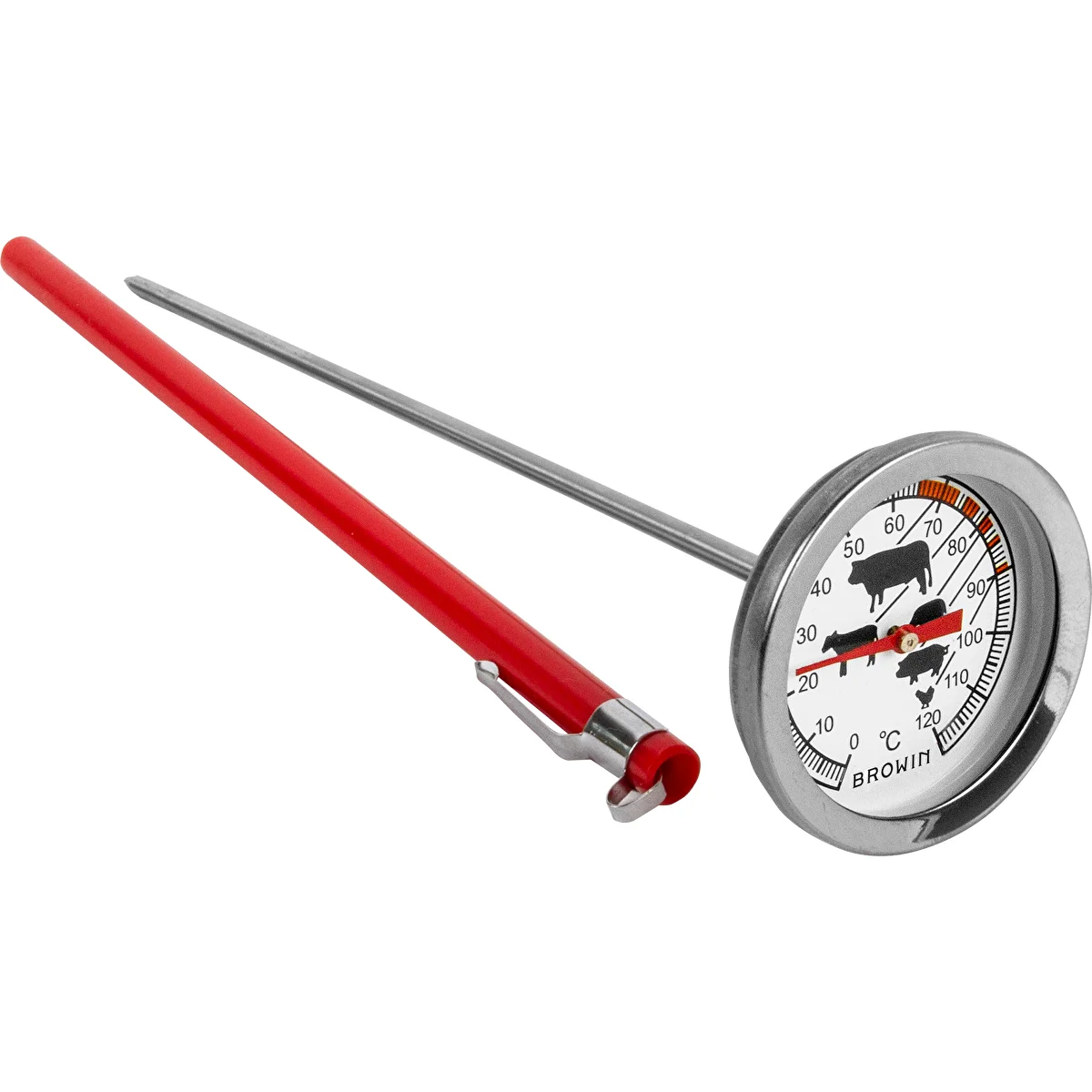 Virtuves termometrs ar grafisko skalu (0°C līdz +120°C) 21,0 cm