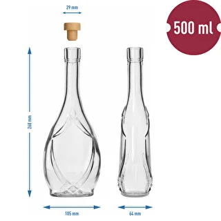 Dekoratīva pudele ICONA 500 ml ar sēnītes tipa korķi, 1 gab. – photo 5