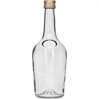Pudele GLORIA 0,5 l ar zelta krāsas skrūvējamo vāciņu Ø 28 mm, 1 gab.