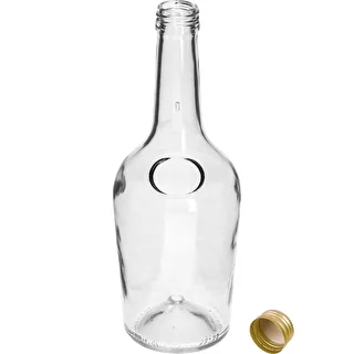 Pudele GLORIA 0,5 l ar zelta krāsas skrūvējamo vāciņu Ø 28 mm, 1 gab. – photo 2