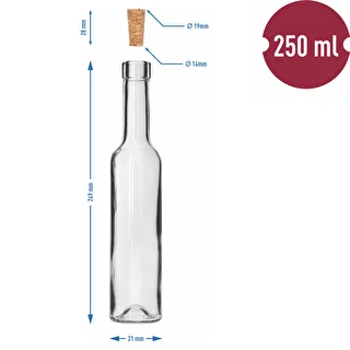 Pudele BELISSIMO 250 ml ar dabīgu korķi, 1 gab. – photo 5