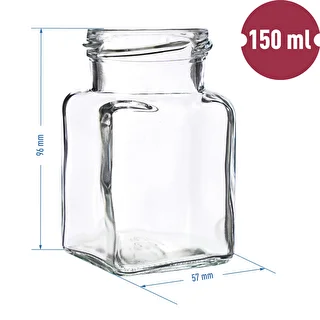 Burka TO 150 ml Četri stūri fi 53 skrūvējams vāciņš - 6 gab. – photo 5