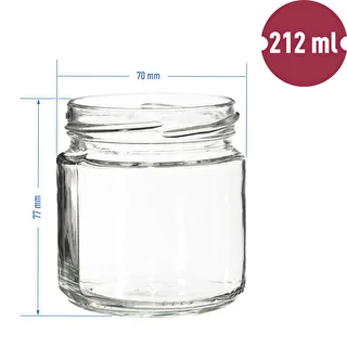 Stikla burciņa ar tilpumu 212 ml, ar krāsainiem vāciņiem ø 66. – photo 7