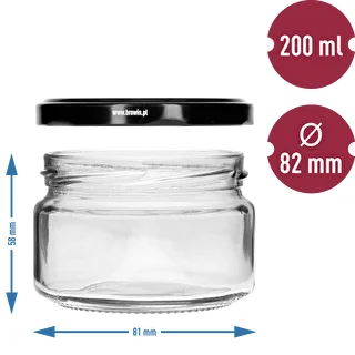Zema 200 ml burka - ar melnu vāciņu fi 82/6, 6 gab. – photo 5