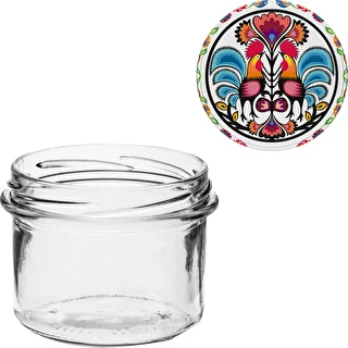 Stikla burka TO 235 ml ar krāsainu vāciņu fi82 - 6 gab. – photo 6