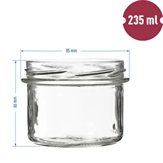 Stikla burka TO 235 ml ar krāsainu vāciņu fi82 - 6 gab. – photo 5