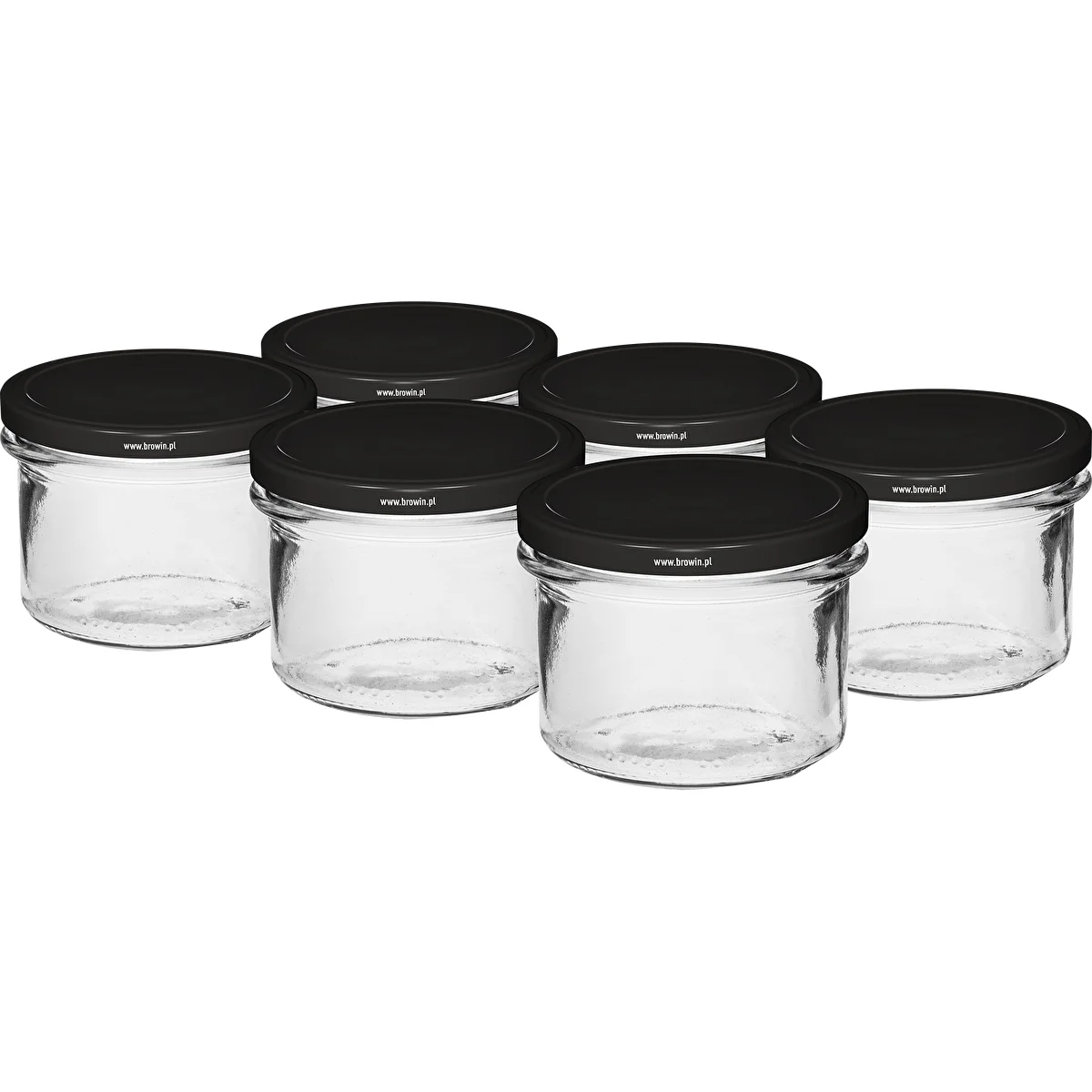 Taisna burka 235 ml (fi82) ar melnu vāciņu, 6 gab.