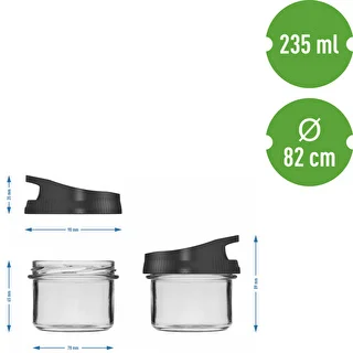 Stikla trauks 235 ml ar skrūvējamu vāciņu piekarināšanai – photo 5