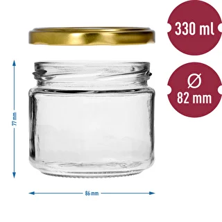 Zema 330 ml burciņa - ar zelta vāciņu fi 82/6, 6 gab. – photo 7