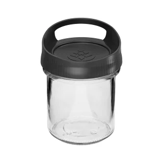 Stikla trauks 350 ml ar pakarināšanai paredzētu vāciņu