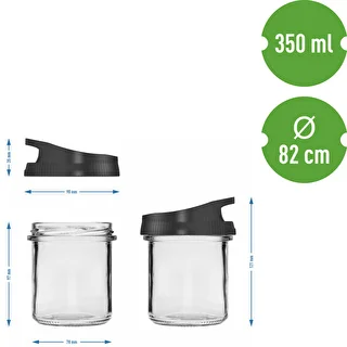 Stikla trauks 350 ml ar pakarināšanai paredzētu vāciņu – photo 5