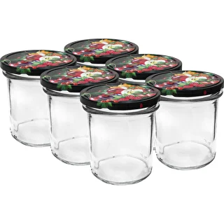 350 ml burka ar krāsainu vāciņu - 6 gab. – photo 1