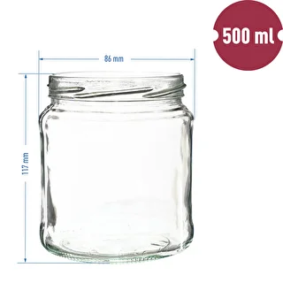 Burka TO 500 ml ar zelta krāsas vāciņu fi82/6 - 6 gab. – photo 6