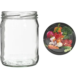 Burka Twist off 500 ml ar krāsainu vāciņu fi82/6 - 6 gab. – photo 6