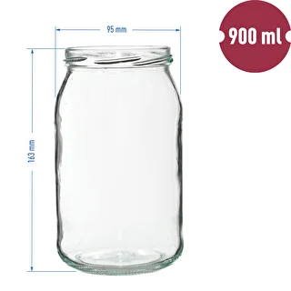 Burka TO 900 ml ar zelta krāsas vāciņu fi 82/6 - 6 gab. – photo 8
