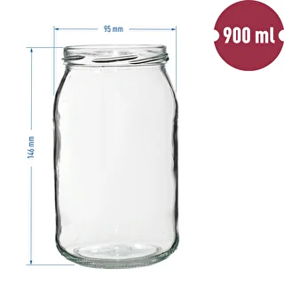 Burka TO 900 ml ar krāsainu vāciņu fi82/6 - 6 gab. – photo 2
