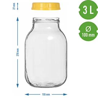 3 L Twist-off burka un plastmasas vāciņš fi 100 ar rokturi – photo 7
