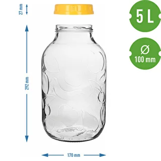 TO burka 5 L un plastmasas vāciņš fi 100, ar rokturi – photo 7
