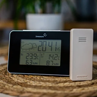 RCC laikapstākļu stacija – elektroniska, bezvadu, ar apgaismotu sensoru, melna – photo 17