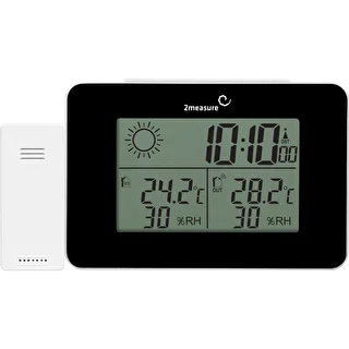 RCC laikapstākļu stacija – elektroniska, bezvadu, ar apgaismotu sensoru, melna – photo 6