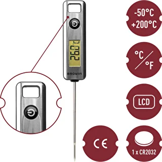 Elektroniskais virtuves termometrs, LCD (-50°C līdz +200°C) – photo 5