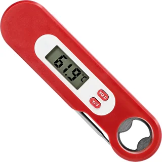 Elektroniskais kulinārais termometrs ar salokāmu zondi (-50/+300℃) sarkans – photo 2